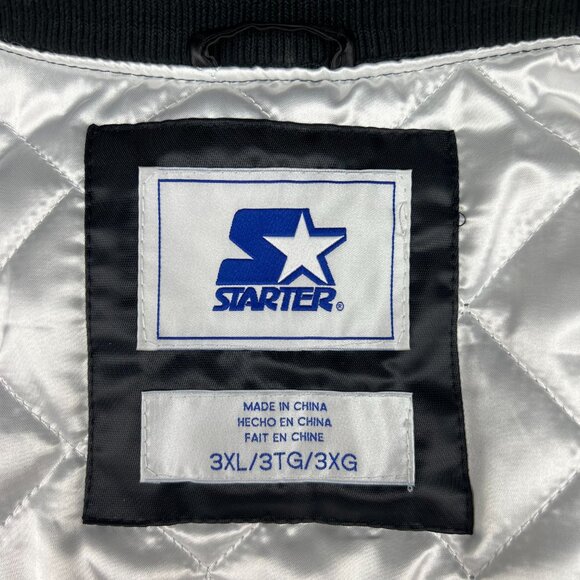 Brooklyn Nets Varsity Jacket Mens 3XL XXXL Black Satin Snap Starter G-III NBA - Picture 5 of 11